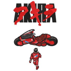 Akira Bike Embroidery Design - Akira Anime Embroidery Design