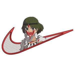 Mononoke Swoosh Embroidery Design - Princess Mononoke Nike Anime Embroidery Design