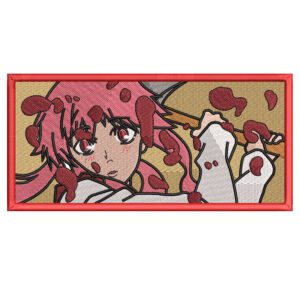 Yuno Gasai Axe Embroidery Design - Future Diary Anime Embroidery Design