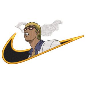 Onizuka Swoosh Embroidery Design - Great Teacher Onizuka Nike Anime Embroidery Design