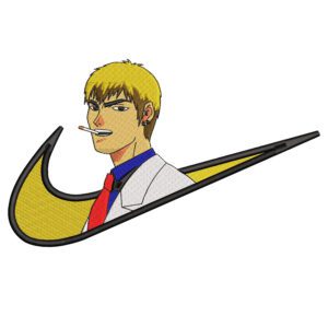 Onizuka Swoosh Embroidery Design - Great Teacher Onizuka Nike Anime Embroidery Design