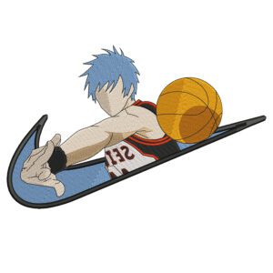 Kuroko Basketball Swoosh Embroidery Design - Kuroko's Basketball Nike Anime Embroidery Design