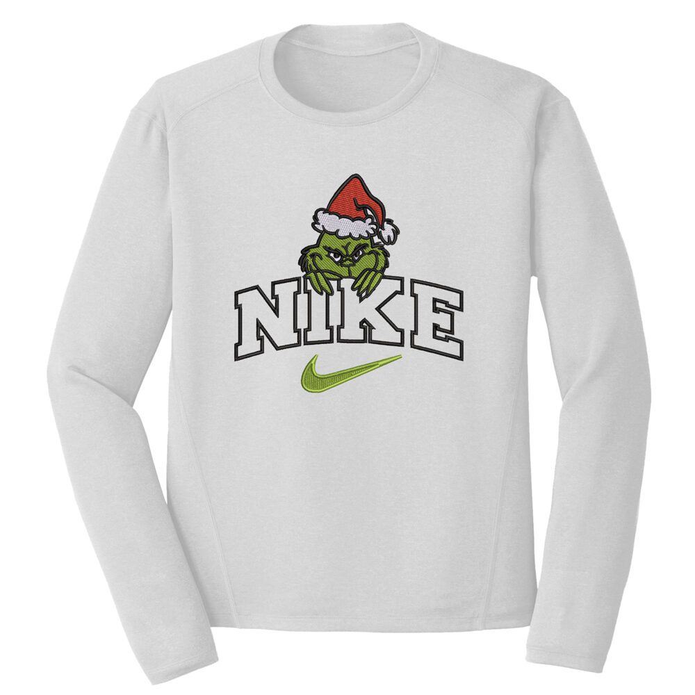 Grinch Christmas Nike Embroidery Design