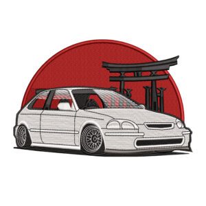 Honda Civic Embroidery Design - Car Embroidery Design