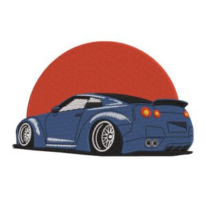 Nissan GTR Embroidery Design - Car Embroidery Design