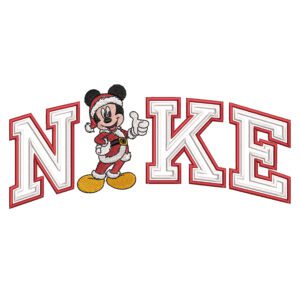 Mickey Christmas Nike Embroidery Design - Mickey Mouse