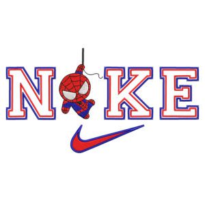 Spiderman Nike Embroidery Design - Spiderman Superhero Embroidery Design