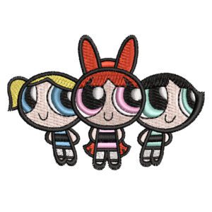 Powerpuff Girls Embroidery Design - The Powerpuff Girls