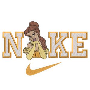 Belle Nike Embroidery Design - Beauty and the Beast