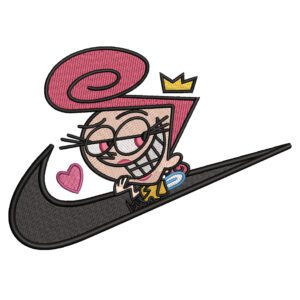 Wanda Swoosh Embroidery Design - Fairly OddParents