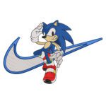 Sonic Nike Embroidery Design - Sonic the Hedgehog