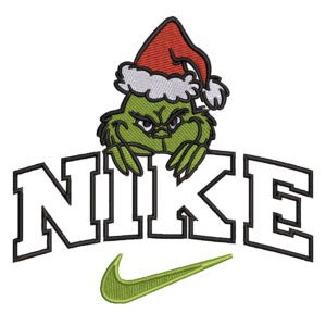 Grinch Christmas Nike Embroidery Design - Grinch