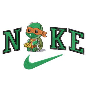 Ninja Turtle Nike Embroidery Design - Ninja Turtles