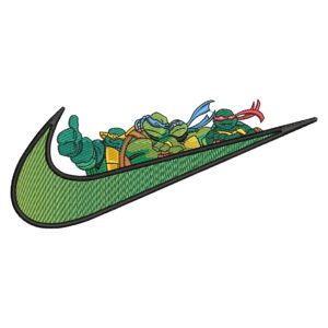 Ninja Turtles Swoosh Embroidery Design - Ninja Turtles