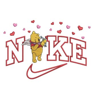 Pooh Cupid Nike Embroidery Design - Winnie The Pooh