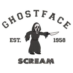 Ghostface Embroidery Design - Scream