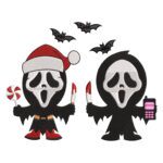 Ghostface Christmas Embroidery Design - Scream