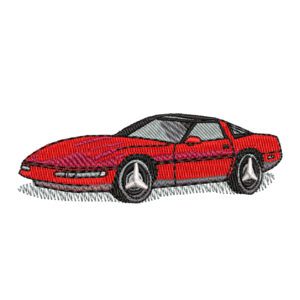 Corvette C4 Embroidery Design - Car Embroidery Design