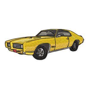 Muscle Car Embroidery Design - Car Embroidery Design