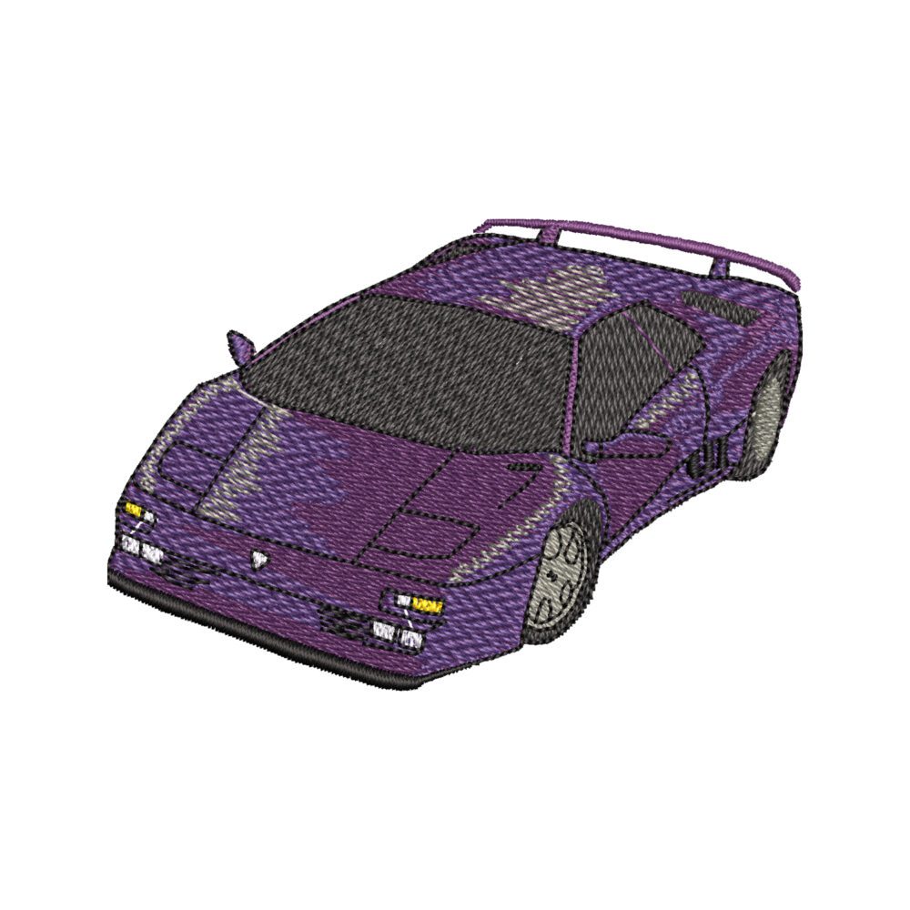 Lamborghini Diablo Embroidery Design