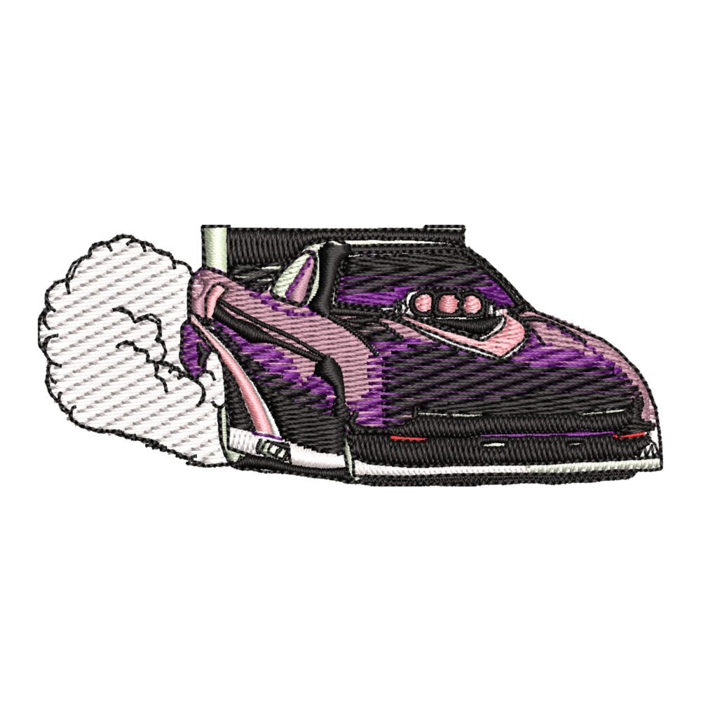 Racecar Embroidery Design