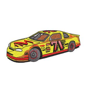 Racecar Embroidery Design - Car Embroidery Design