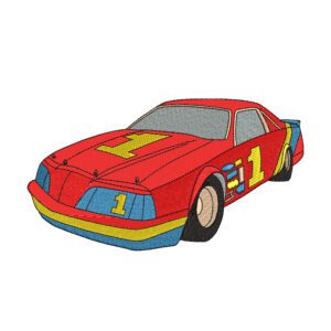 Racecar Embroidery Design - Car Embroidery Design