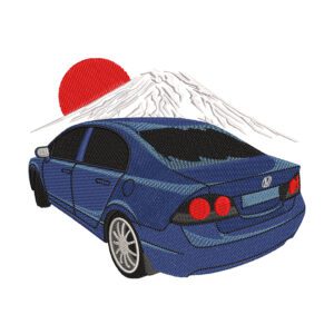 Honda Civic Embroidery Design - Car Embroidery Design