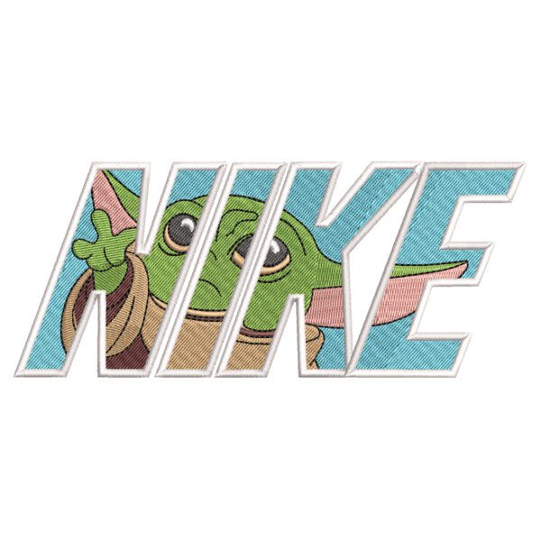 Yoda Nike Embroidery Design - Star Wars