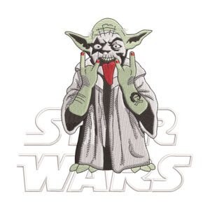 Yoda Ghost Embroidery Design - Star Wars