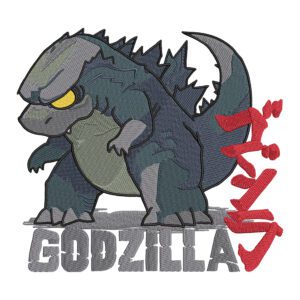 Godzilla Chibi Embroidery Design - Godzilla