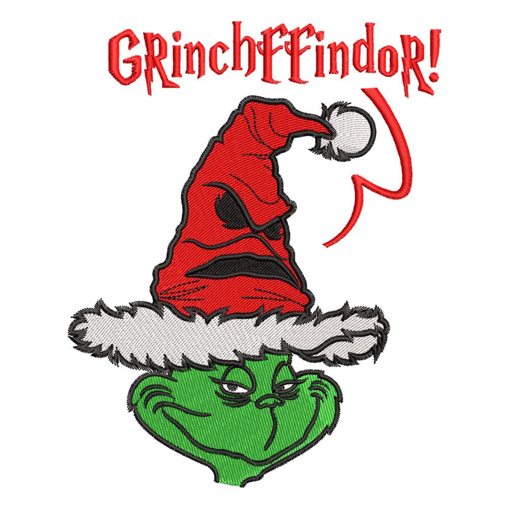 Grinchffindor Embroidery Design