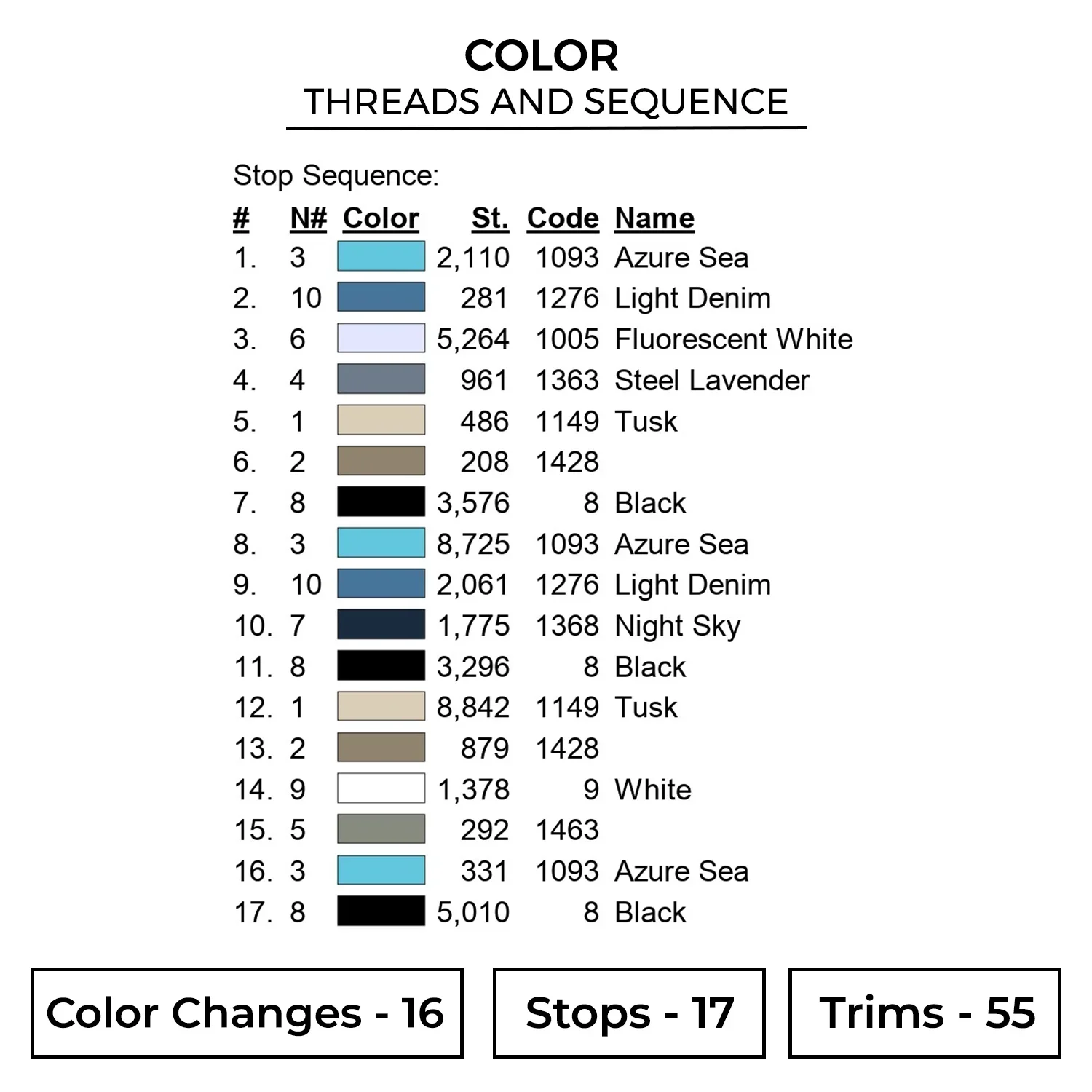 Rick Embroidery Design - Rick & Morty 2 Color 1905