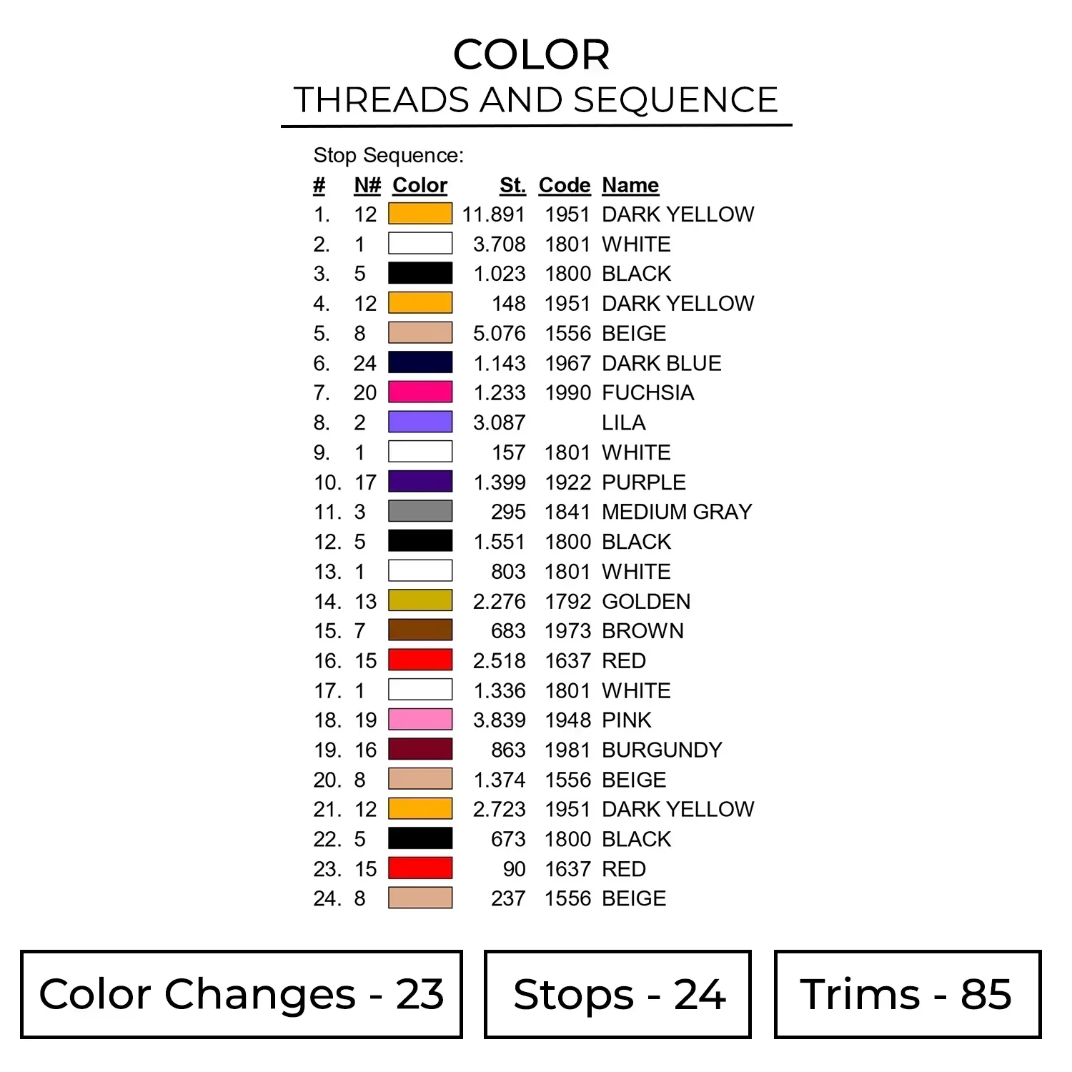 The Eras Tour Embroidery Design - Taylor Swift 2 Color 2102