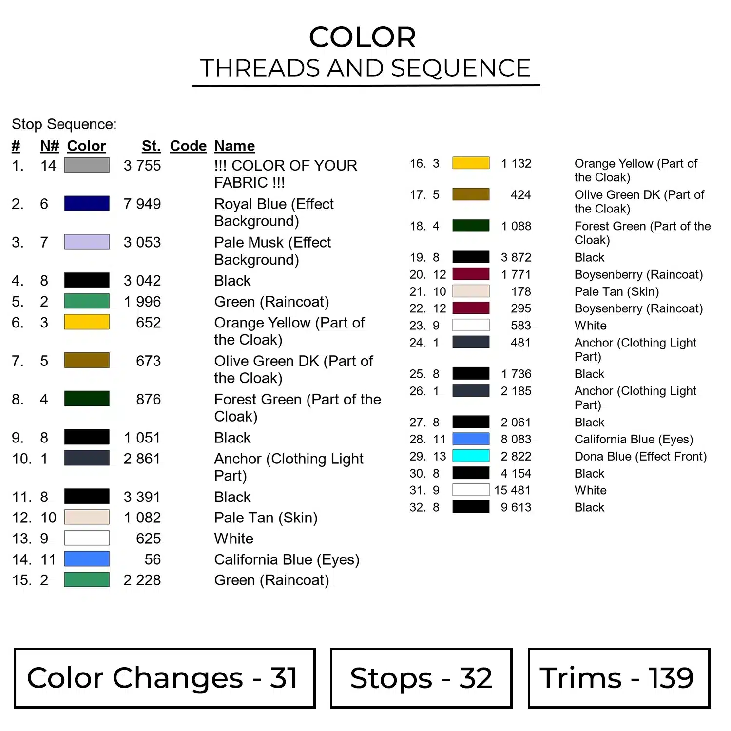 Giyu Attack Embroidery Design - Demon Slayer Anime Embroidery Design 2 Color 770