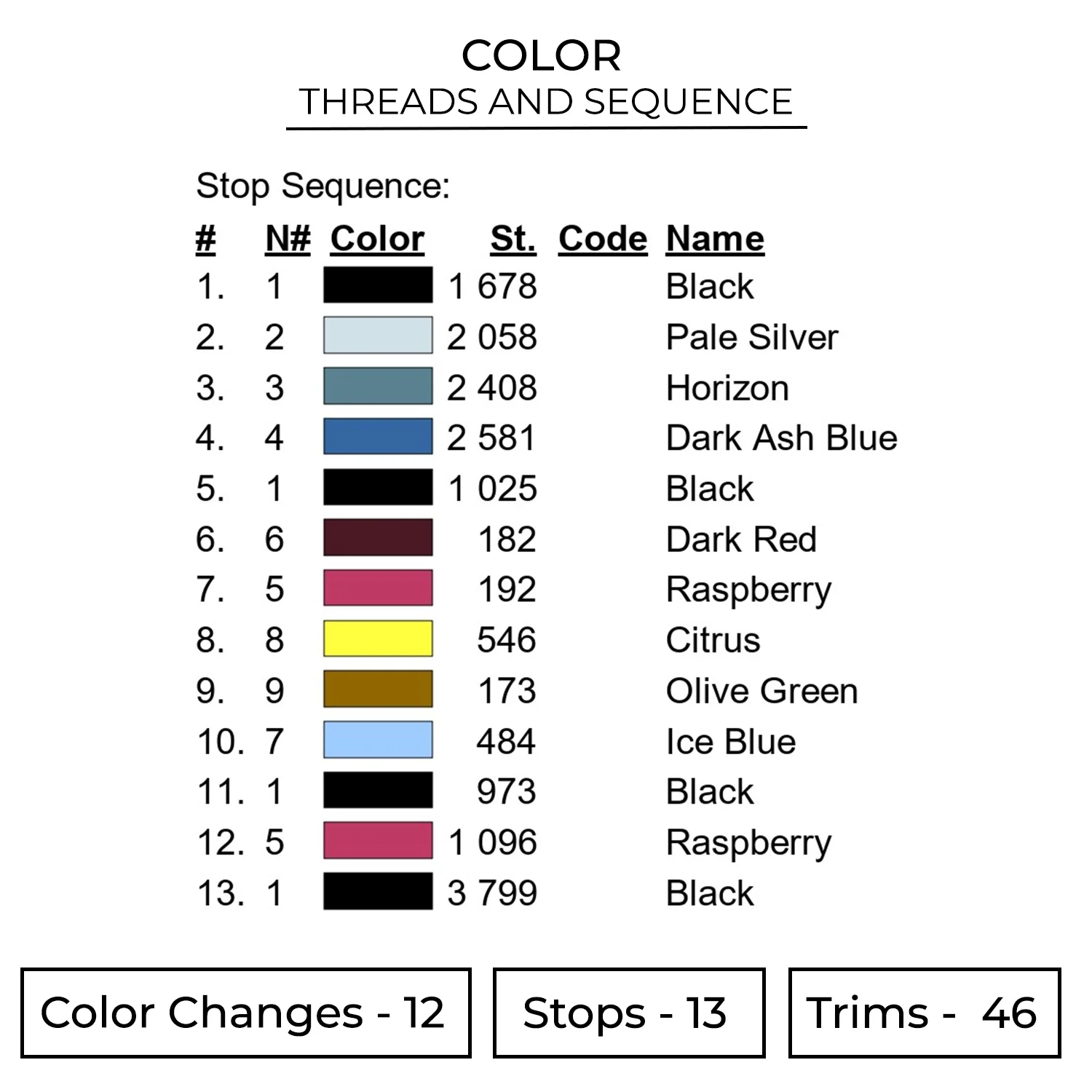 Akaza Swoosh Embroidery Design - Demon Slayer Anime Embroidery Design 2 Color 854