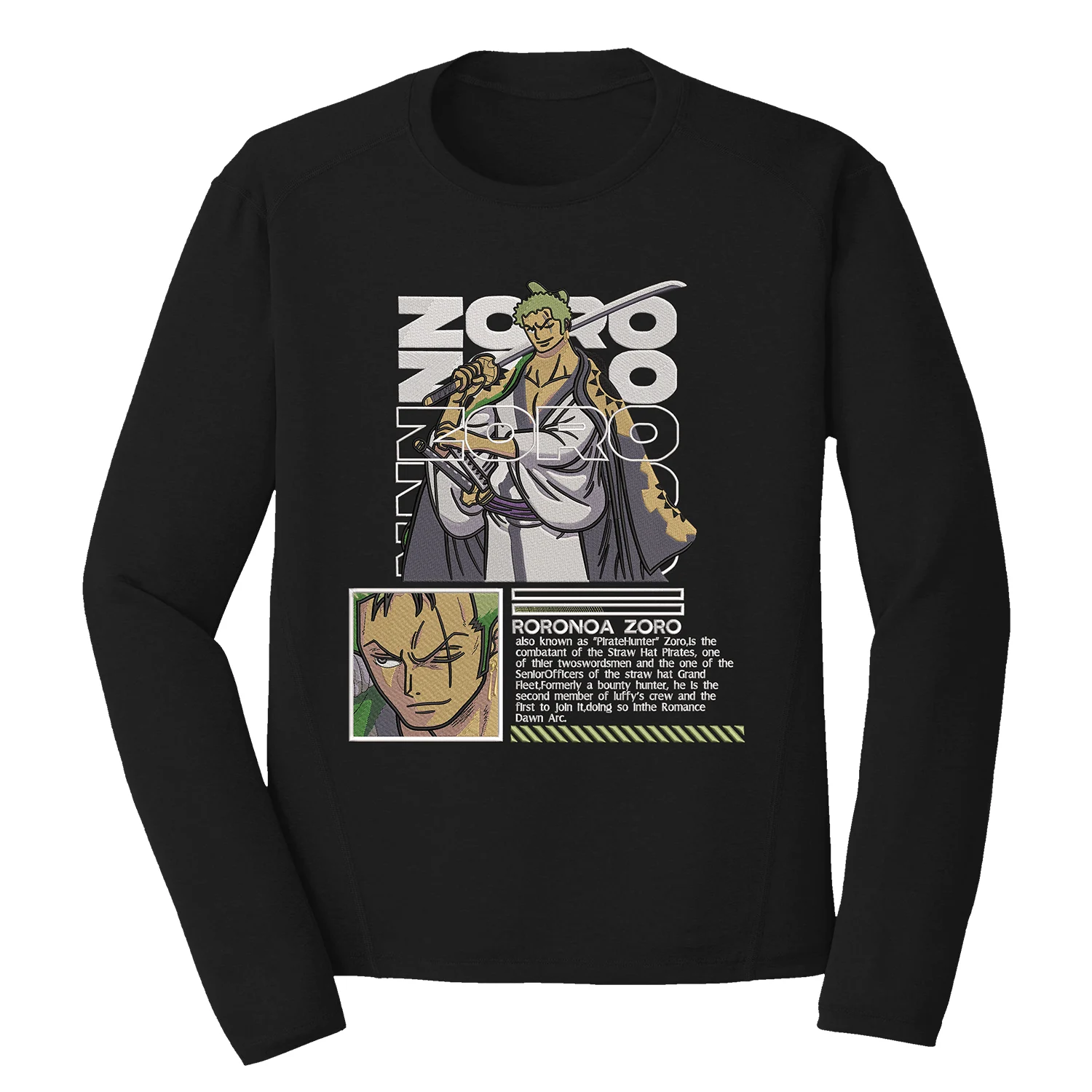 Roronoa Zoro Embroidery Design