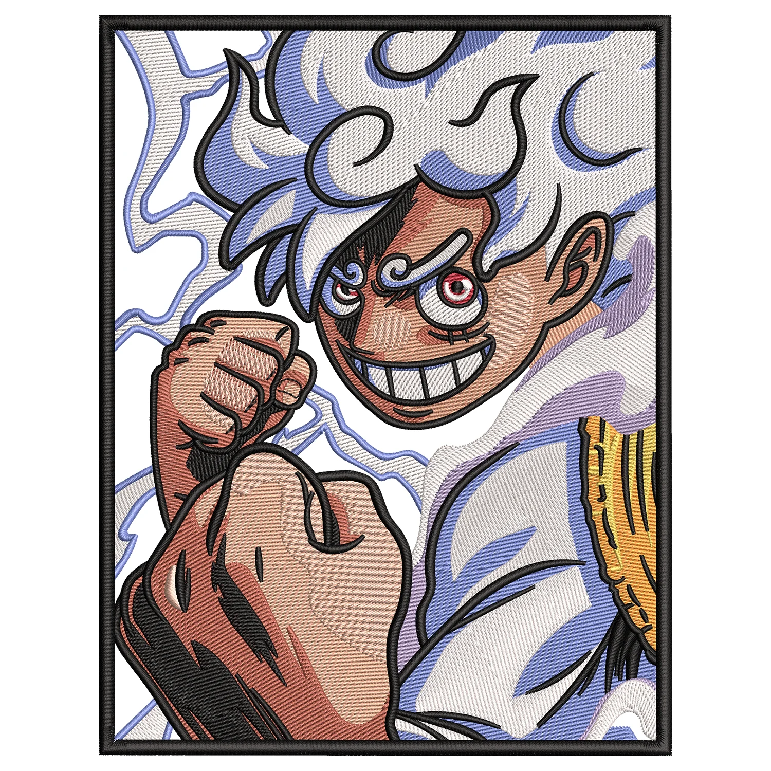 Luffy Gear5 Embroidery Design