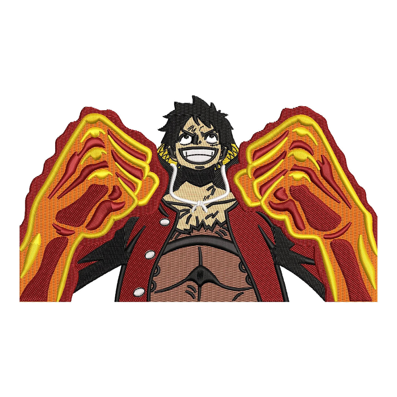 Luffy Haki Embroidery Design