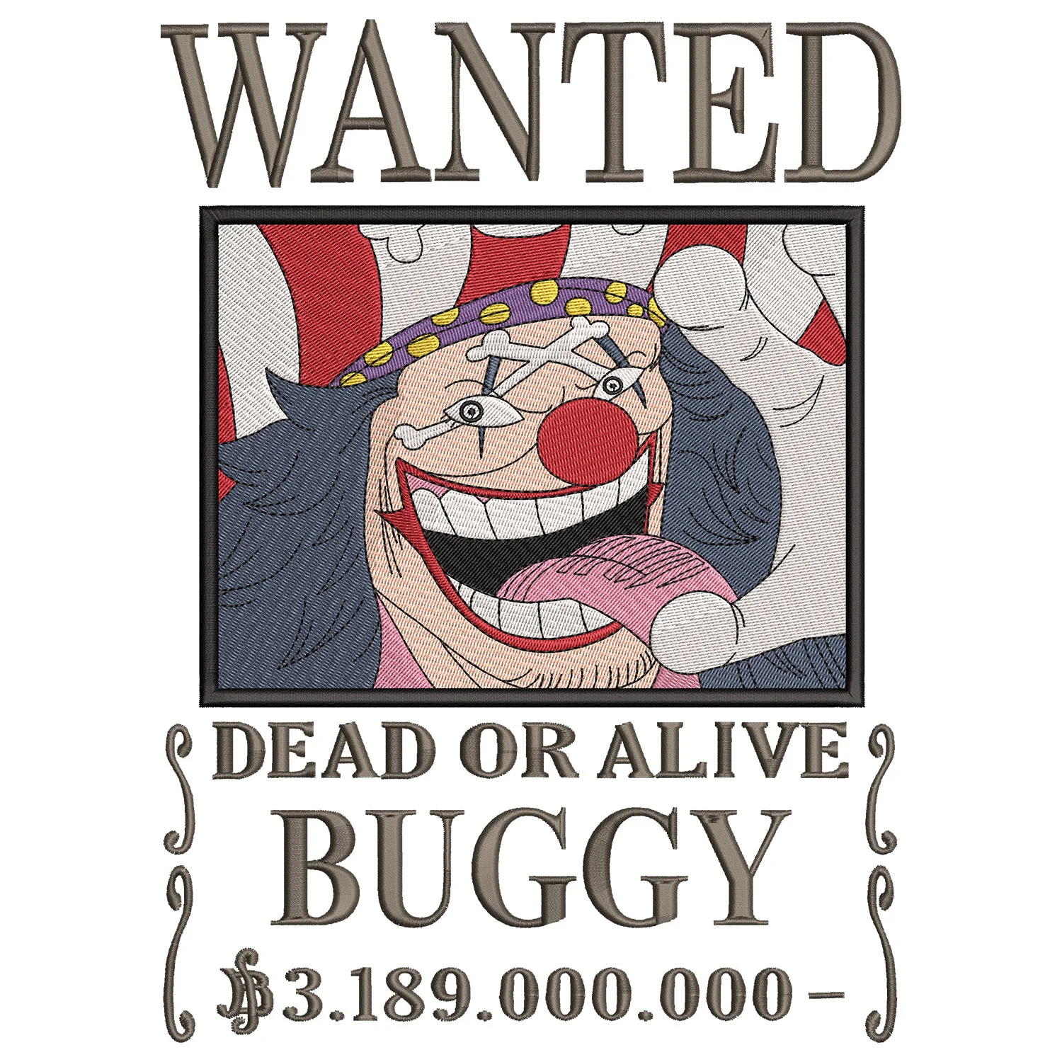 Buggy Bounty Poster Embroidery Design