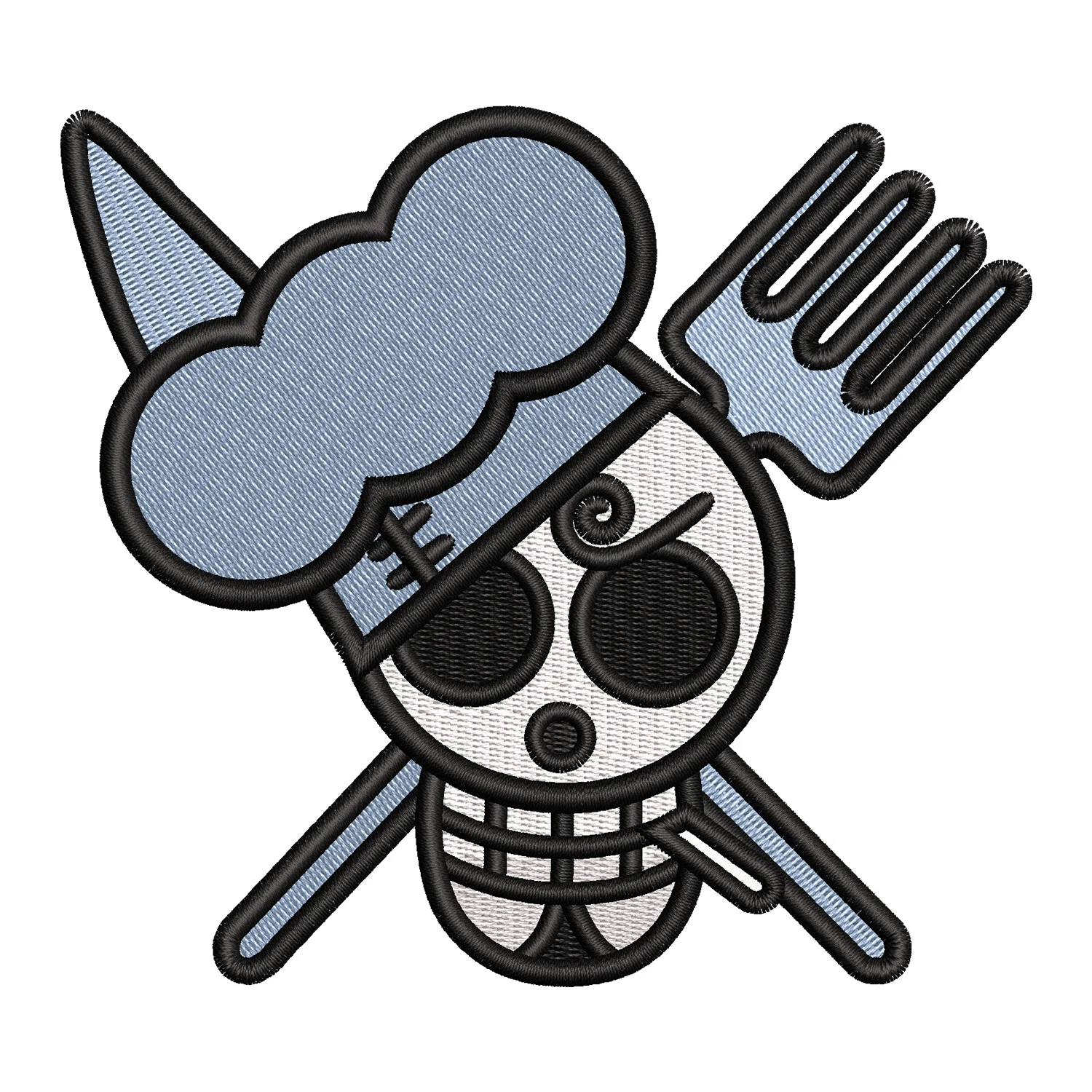 Sanji Logo Embroidery Design