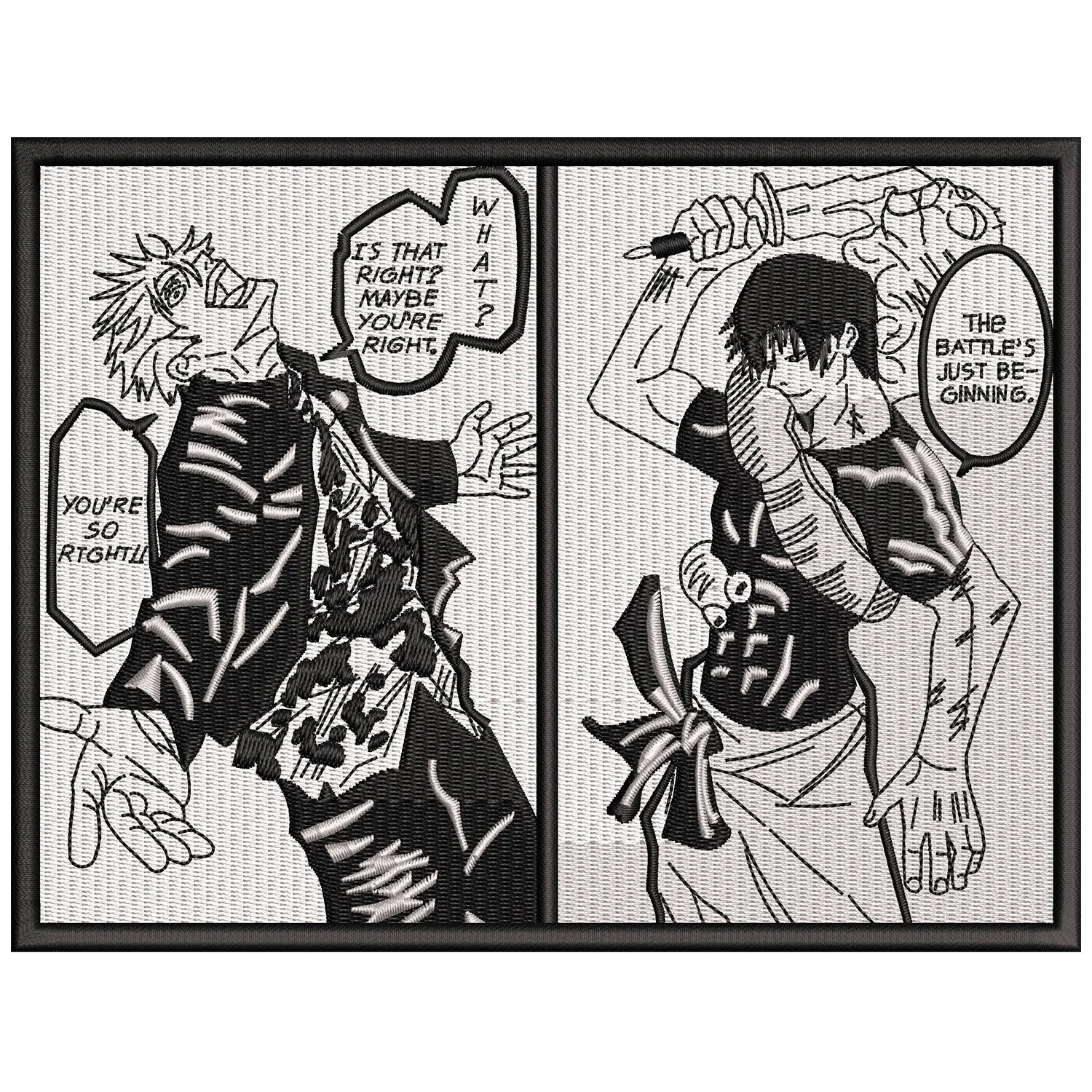 Gojo vs Toji Embroidery Design