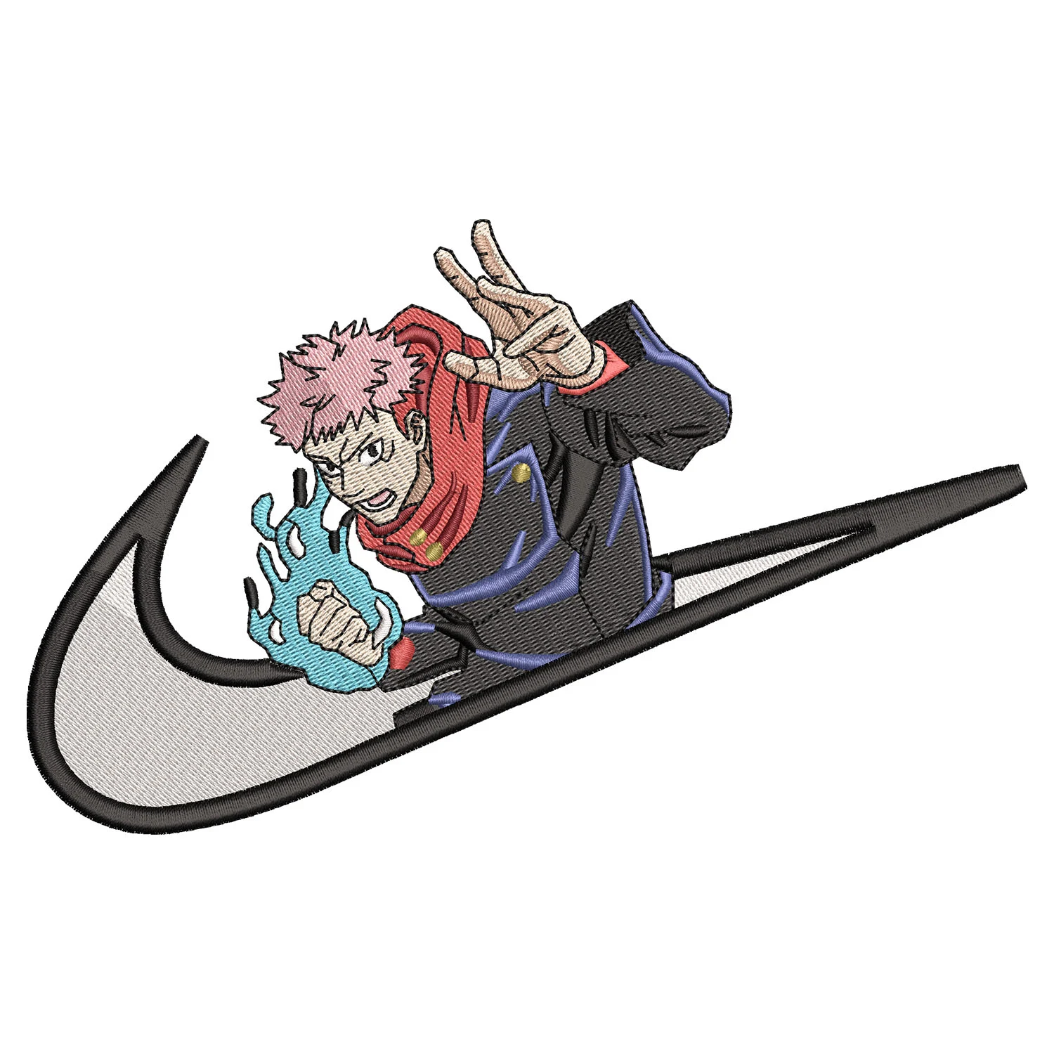 Itadori Swoosh Embroidery Design