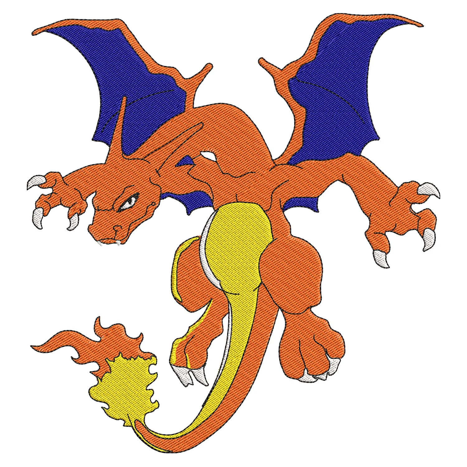 Charizard Embroidery Design