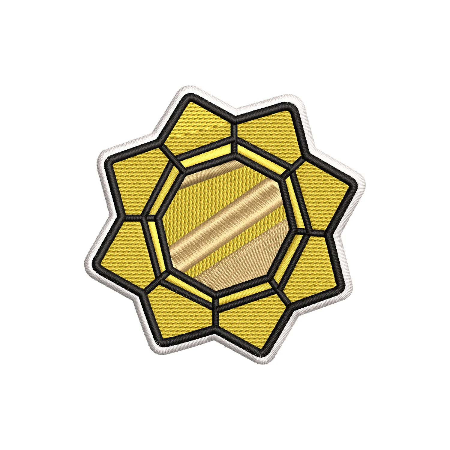 Thunder Badge Embroidery Design