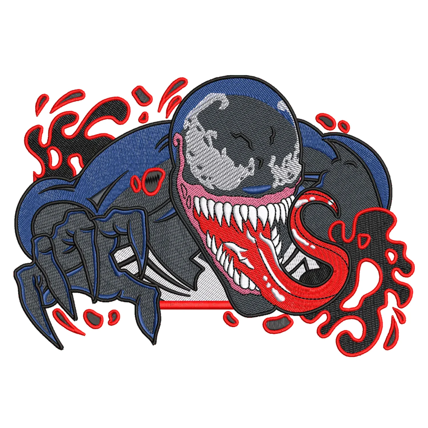 Venom Embroidery Design
