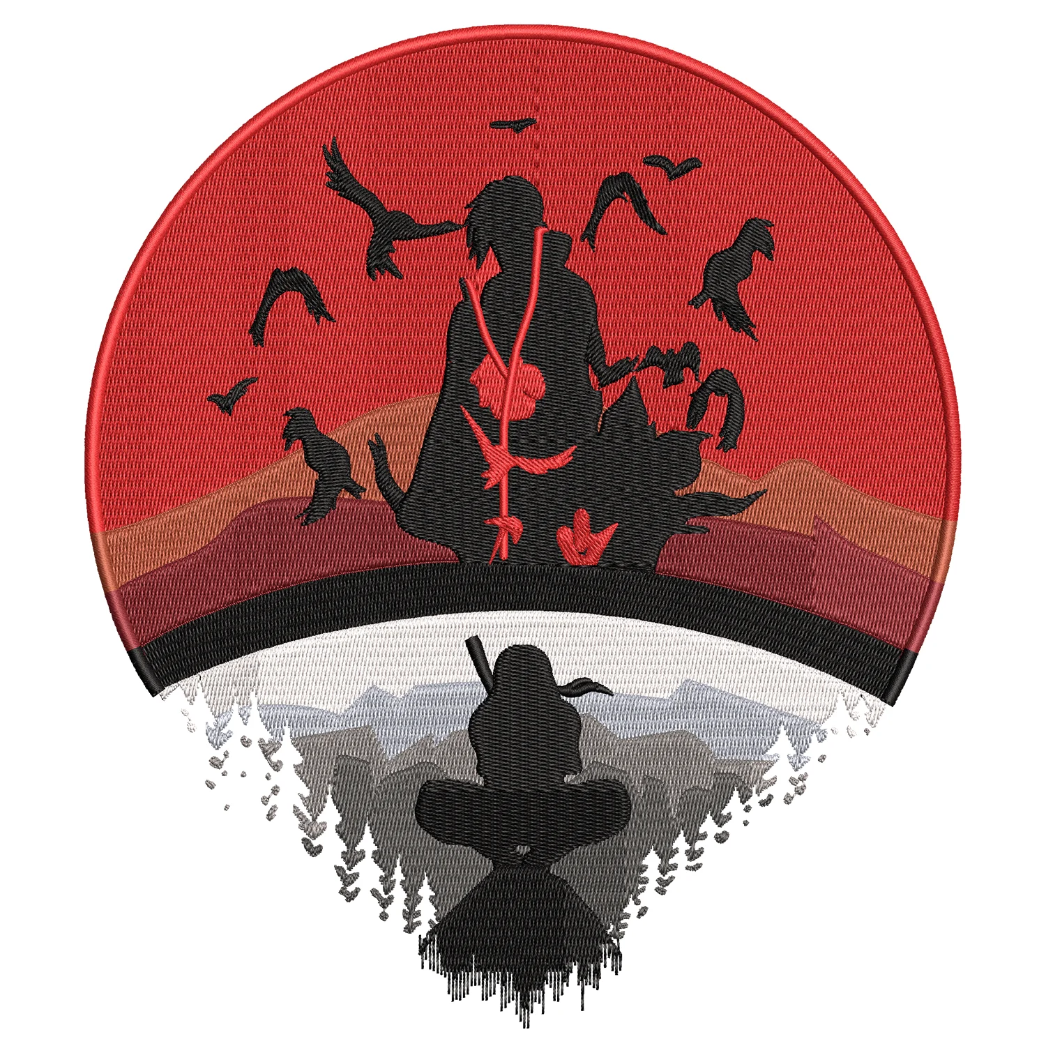 Itachi Uchiha Symbol Embroidery Design