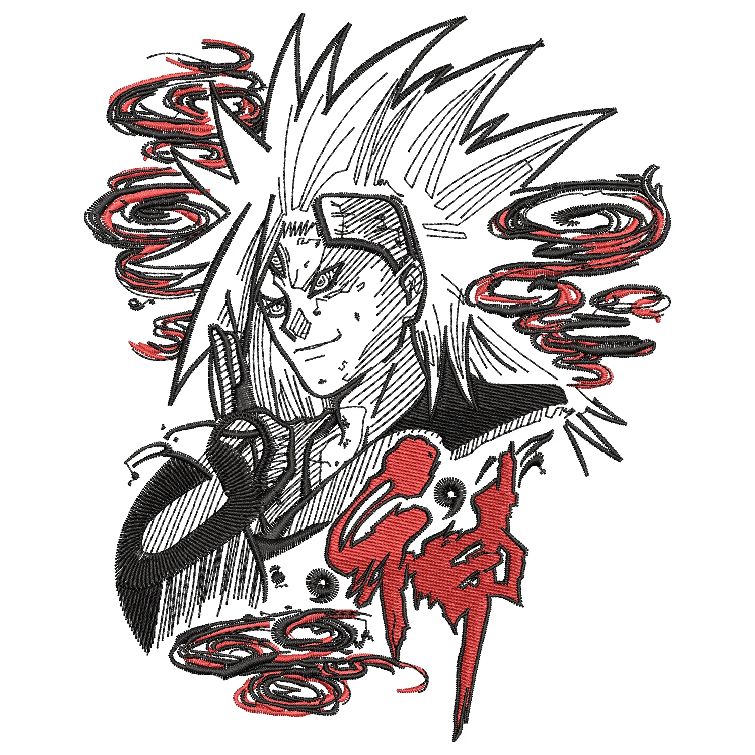 Madara Uchiha Embroidery Design