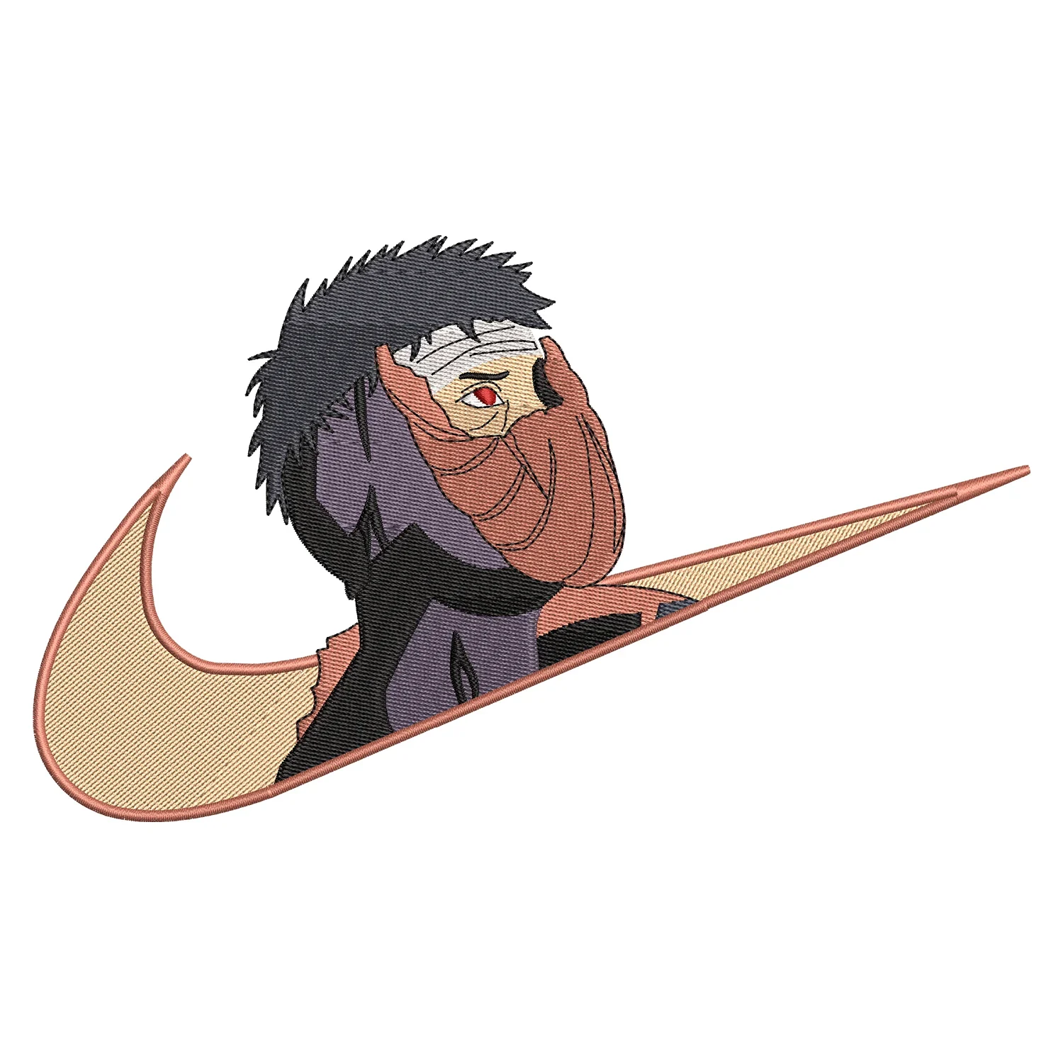 Obito Swoosh Embroidery Design