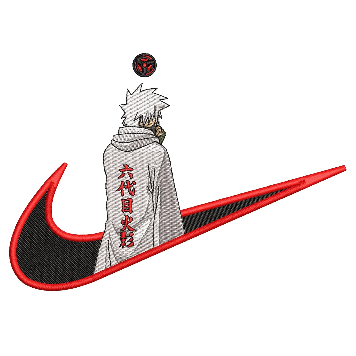 Kakashi Swoosh Embroidery Design